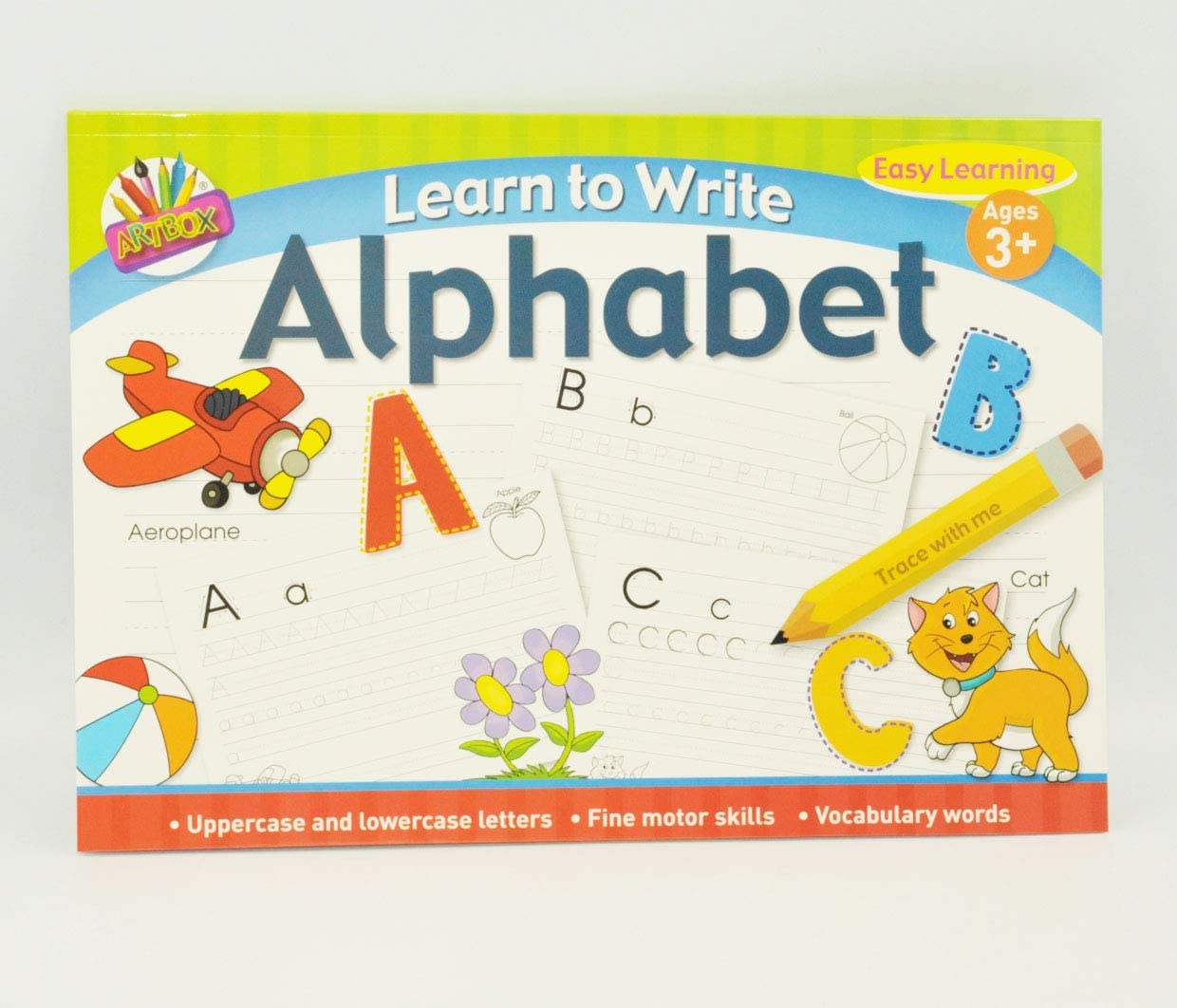 Art Box Kids Learn to Write Alphabet Handwriting Practice Letters Book Pad Pre School