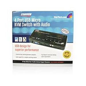 StarTech 4 port USB KVM with Audio and Cables