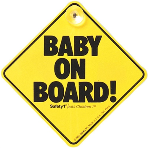 Safety 1st Baby On Board Sign Yellow Unisex