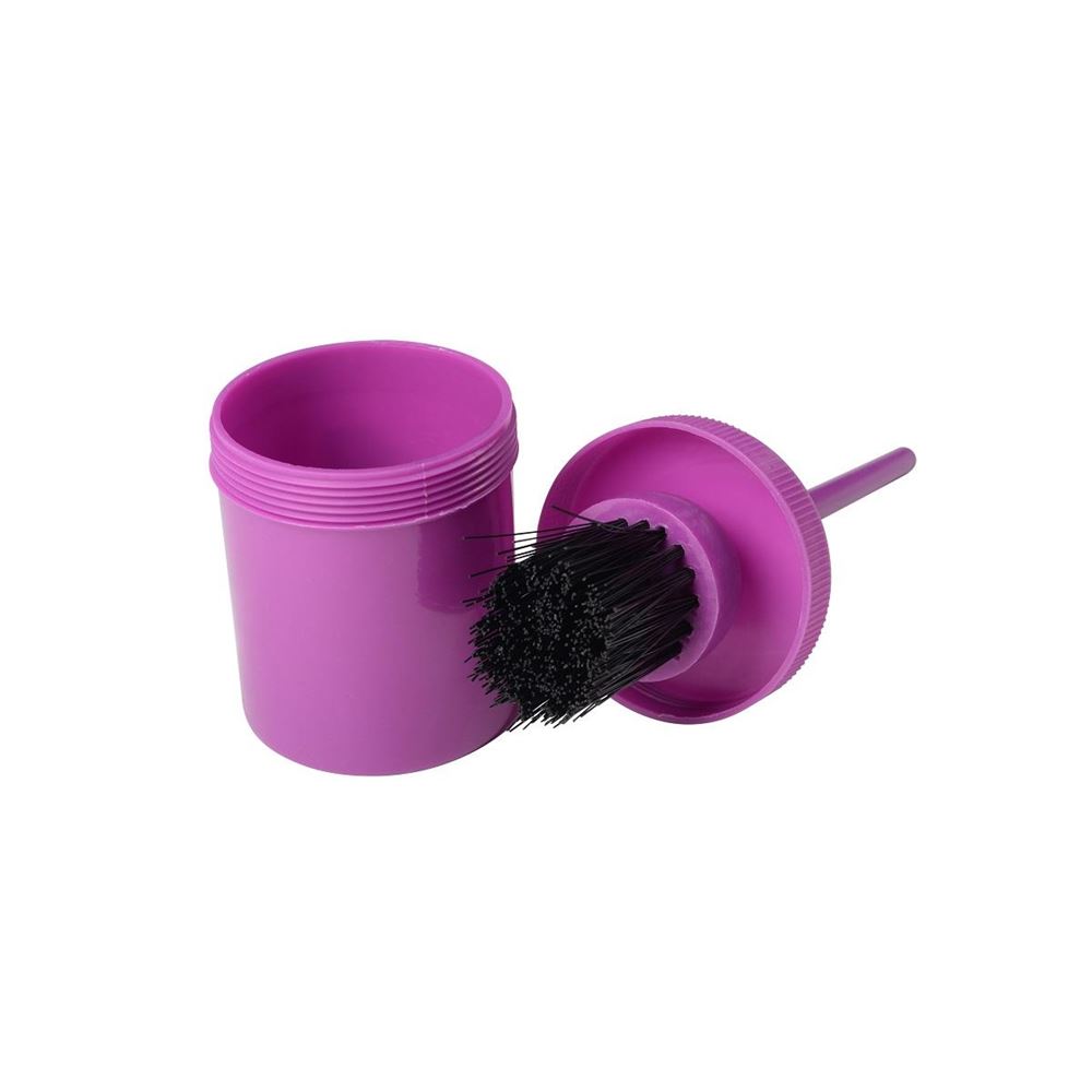 Roma Brights Hoof Oil Brush and Bottle Deep Purple for Horses - One Size