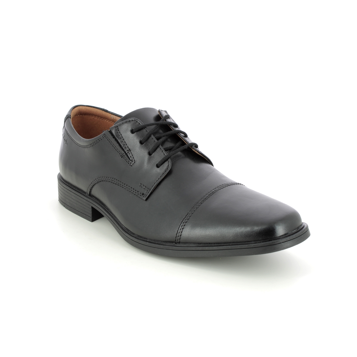 Clarks Tilden Cap Mens Formal Lace Up Shoes Colour: Black, Size: 9.5