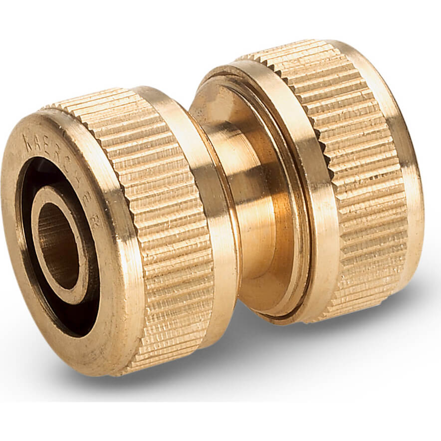 Karcher Brass Garden Hose Repair Connector 1/2" / 12.5mm Pack of 1