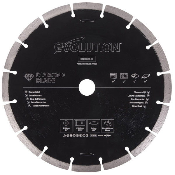 Evolution Premium Diamond Disc Cutter Blade 255 x 22.2mm