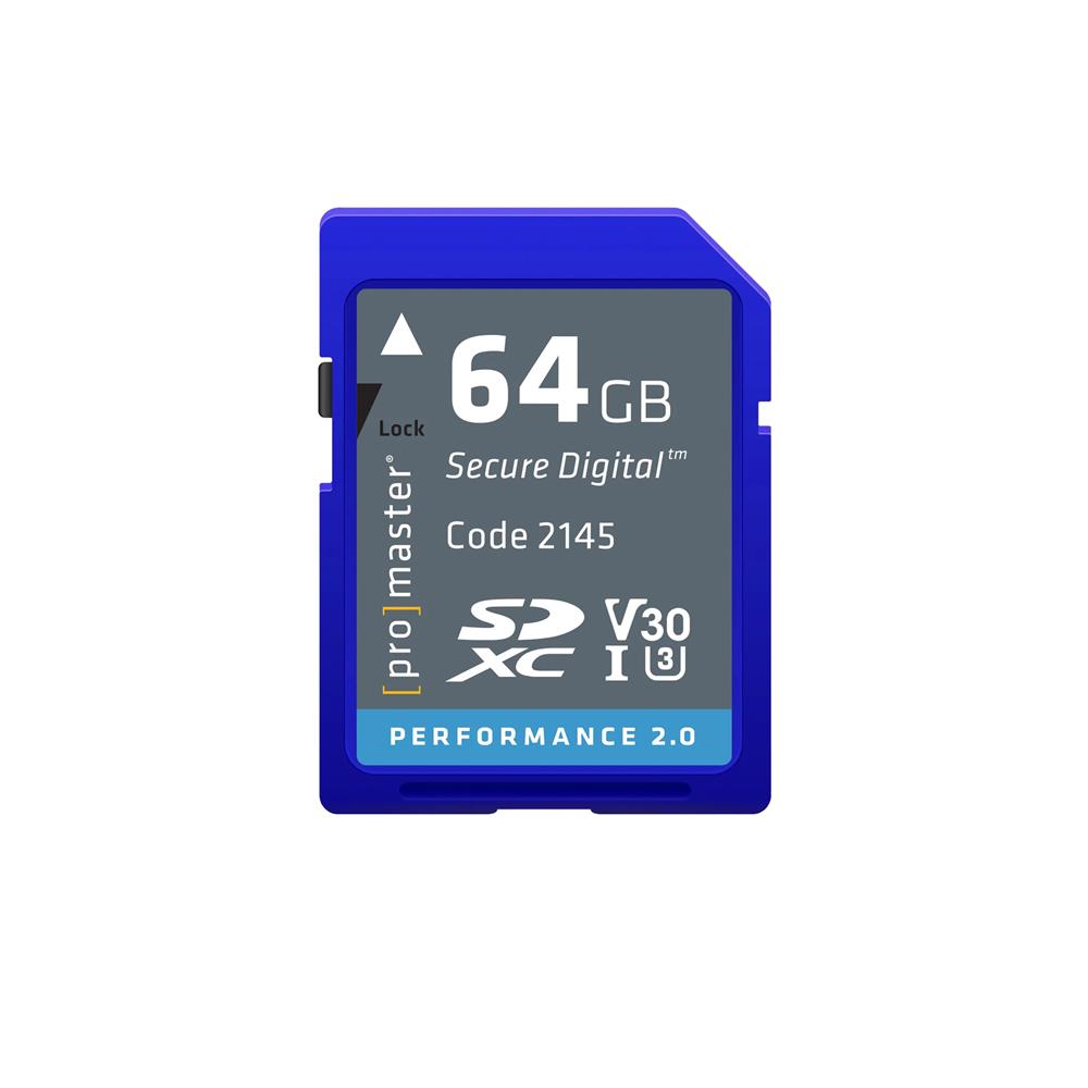 Promaster Performance 64gb Sdhc V30 2.0 Memory Card