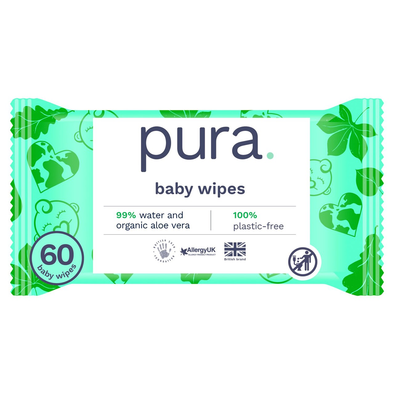 Pura Plastic Free Baby Wipes