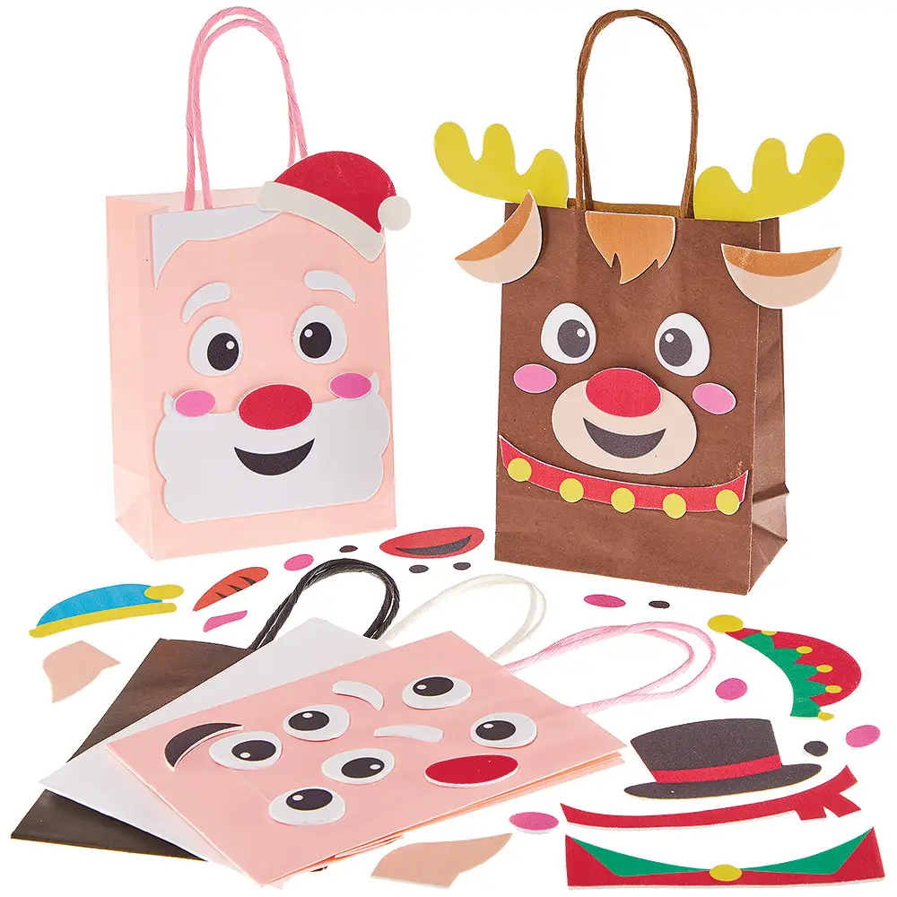 Baker Ross Christmas Gift Bag Kits (Pack of 5)