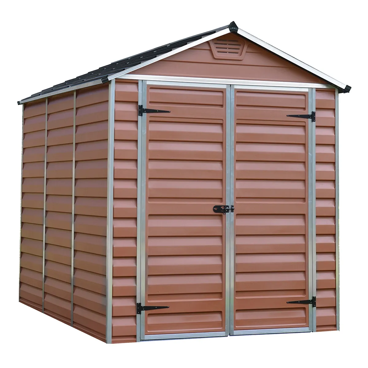 Palram Skylight Plastic 6 x 8ft Garden Shed - Amber