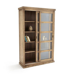 La Redoute Collection Lunja Bookcase with 2 Sliding Doors by La Redoute