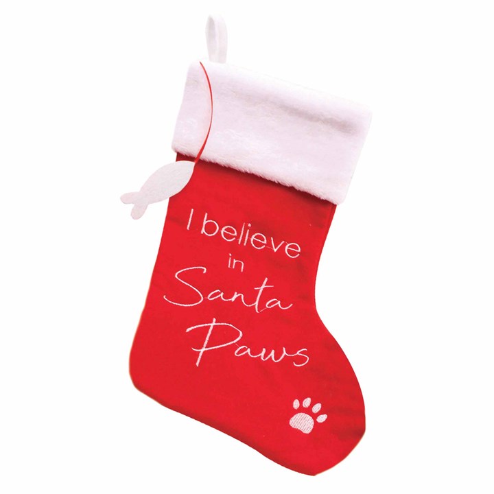 Christmas Santa Paws, Cat Christmas Stocking