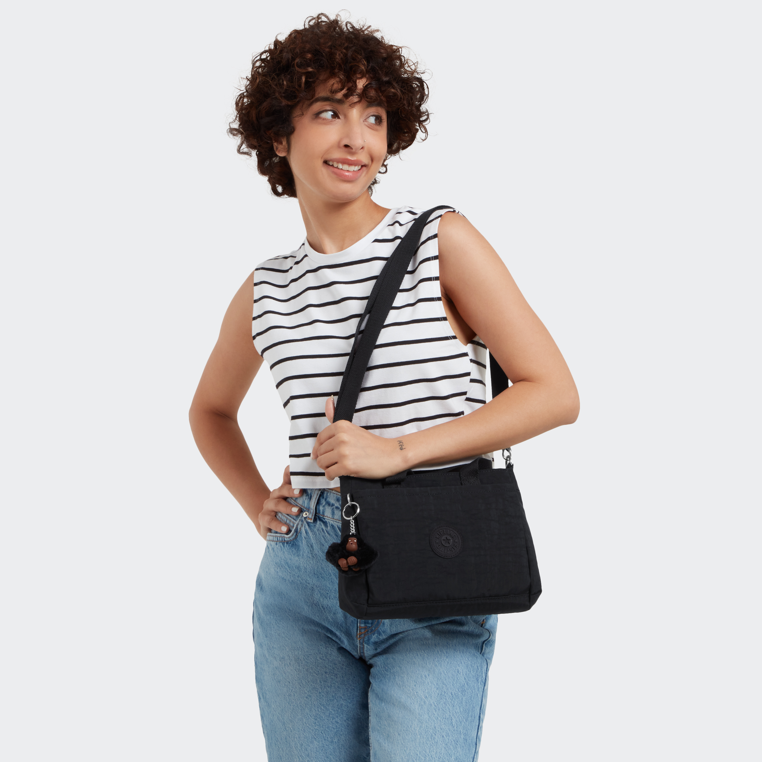 Kipling Shoulder Bags Kanaan Black Tonal Woman 100% Polyamide