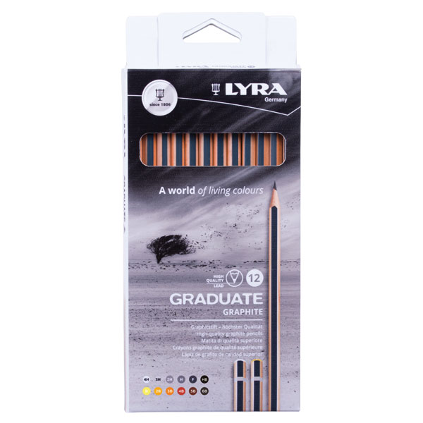 Lyra Graduate Graphite Sketching Pencils (Tin of 6)