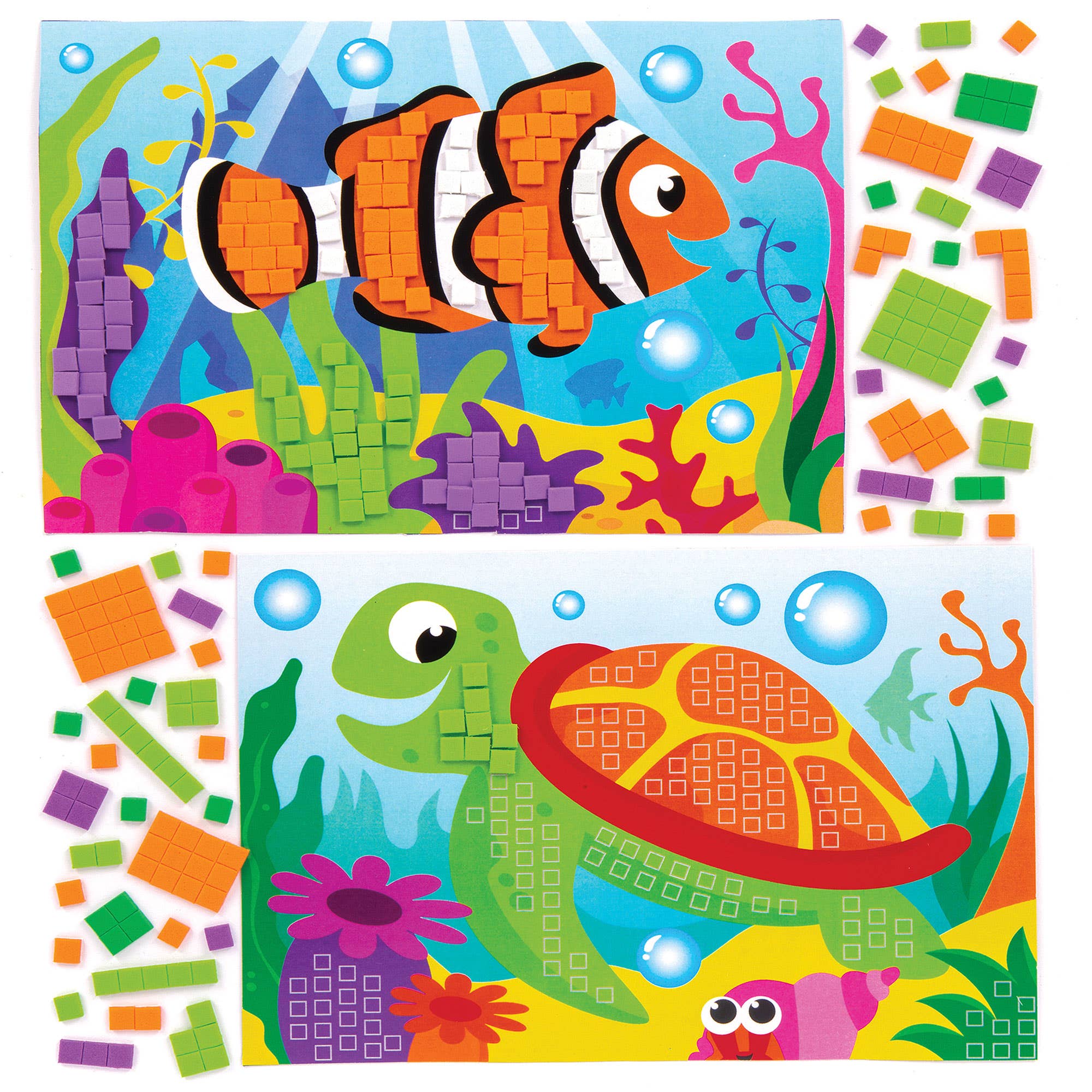 Baker Ross Sealife Mosaic Picture Kits (Pack of 4)