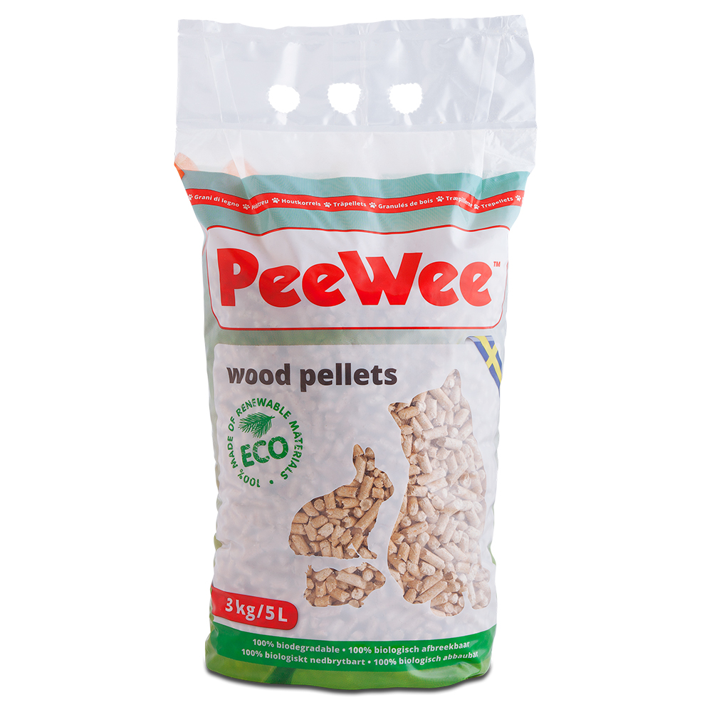 PeeWee Wood Pellets Cat Litter - 3kg