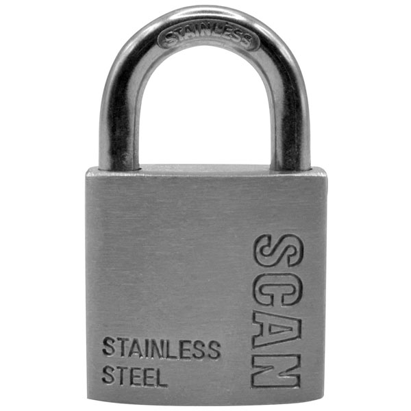 Scan Stainless Steel Padlock 32mm Long Shackle