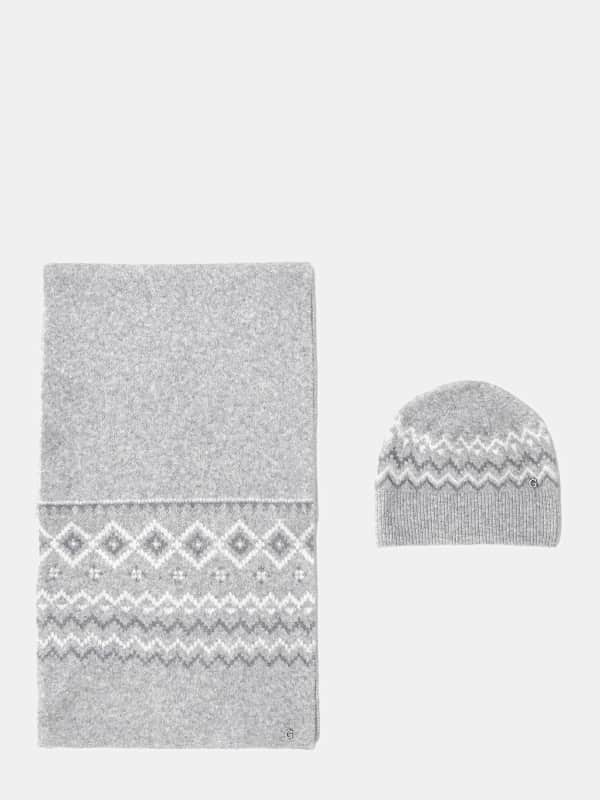 Set Berretto E Sciarpa In Misto Lana