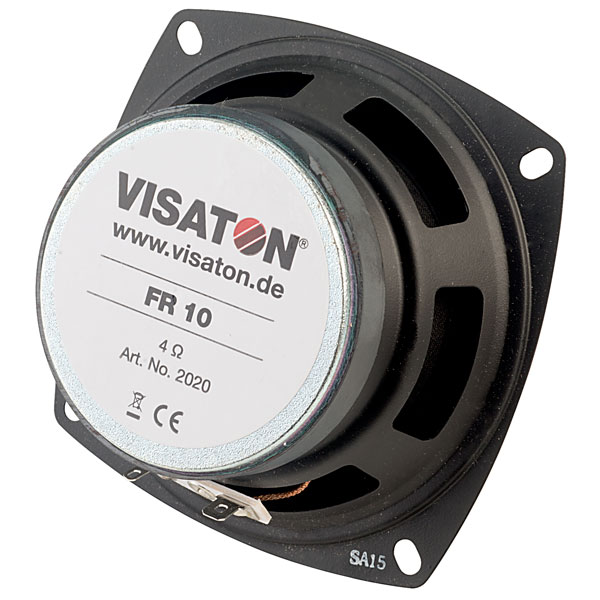 VISATON 105mm dia 30W nom Full Range Speaker Driver, 4Ω, 80 Hz → 20 kHz