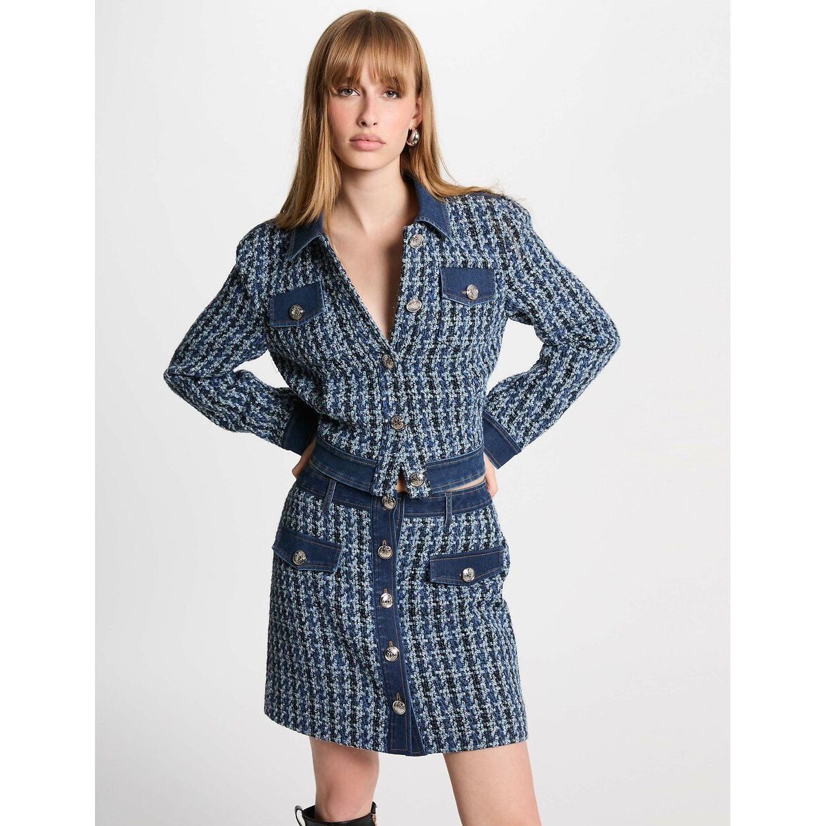 Morgan Tweed Mini Skirt