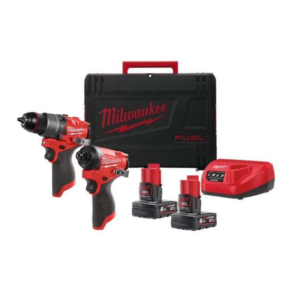 Milwaukee M12FPP2A2-602X 12v Cordless Twin Pack M12FPD2 + M12FID2 2 X