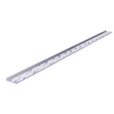 Splashwall Alloy Silver Aluminium Worktop End Cap (H)750mm