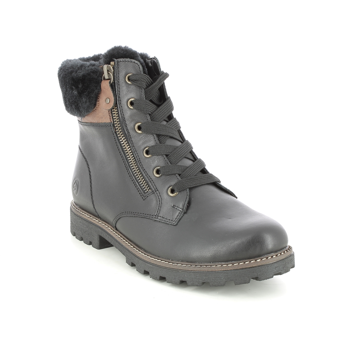 Remonte Cobble Womens Ankle Boots Colour: Black/Chestnut, Size: 5 / 38