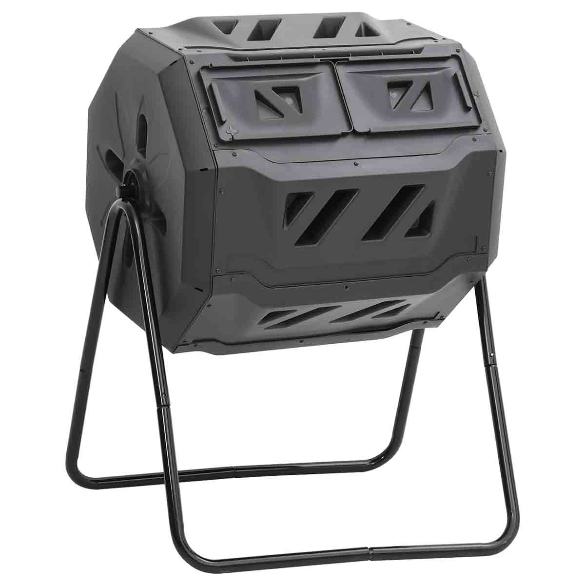 VidaXL Garden Compost Bin Black 73x64x95 cm 160 L