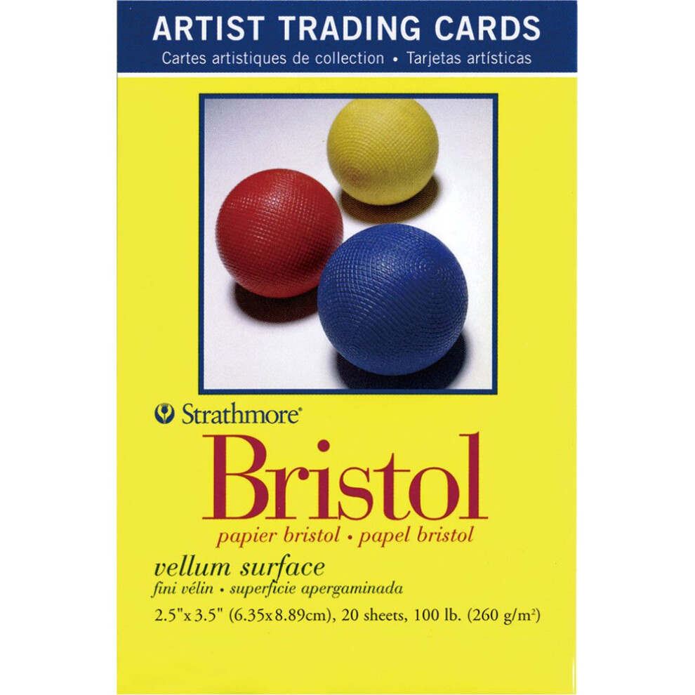Strathmore Artist Trading Cards, 2.5 x 3.5 Inches Vellum Surface Bristol, 20 Sheets (307809