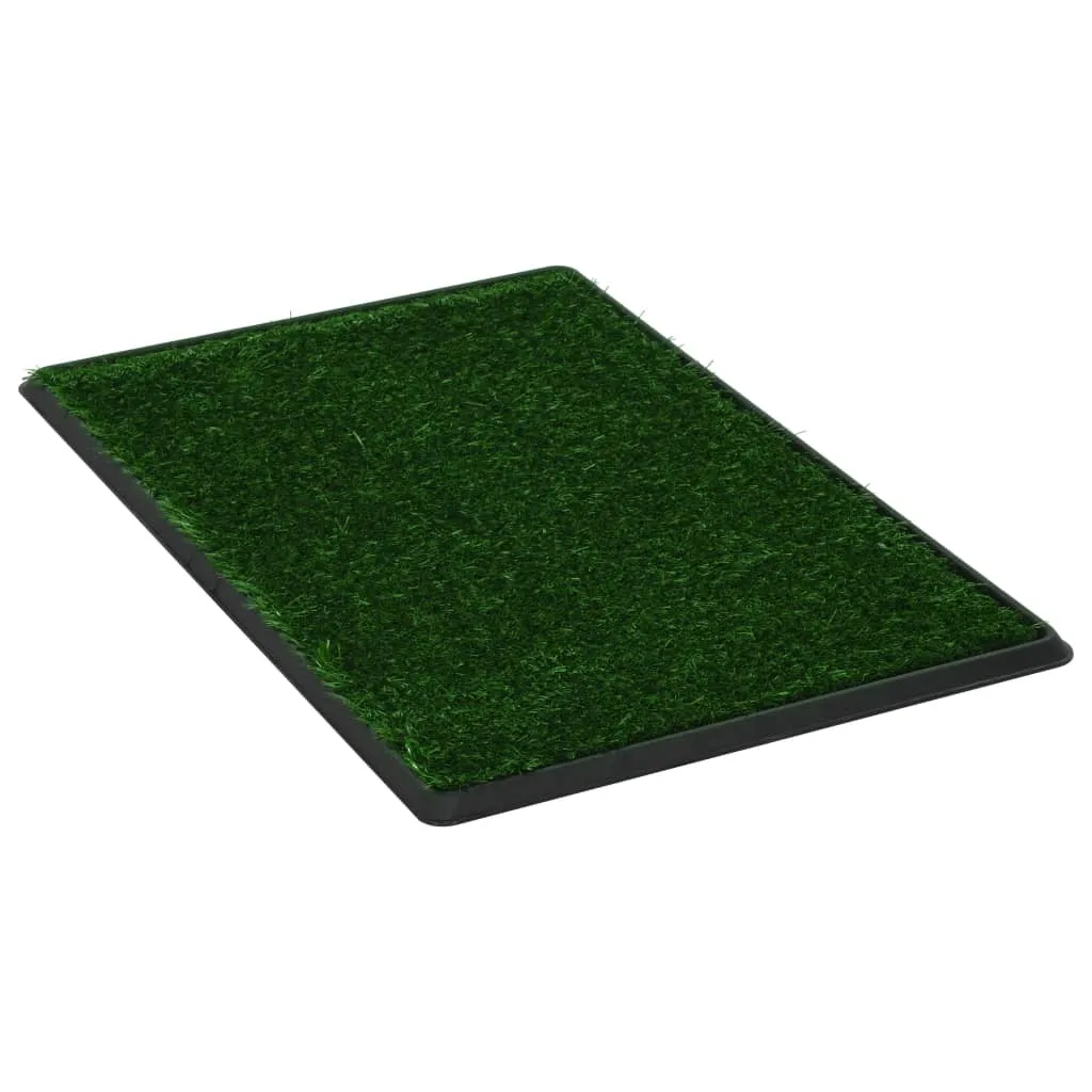 VidaXL Pet Toilet with Tray & Faux Turf Green 76x51x3 cm WC
