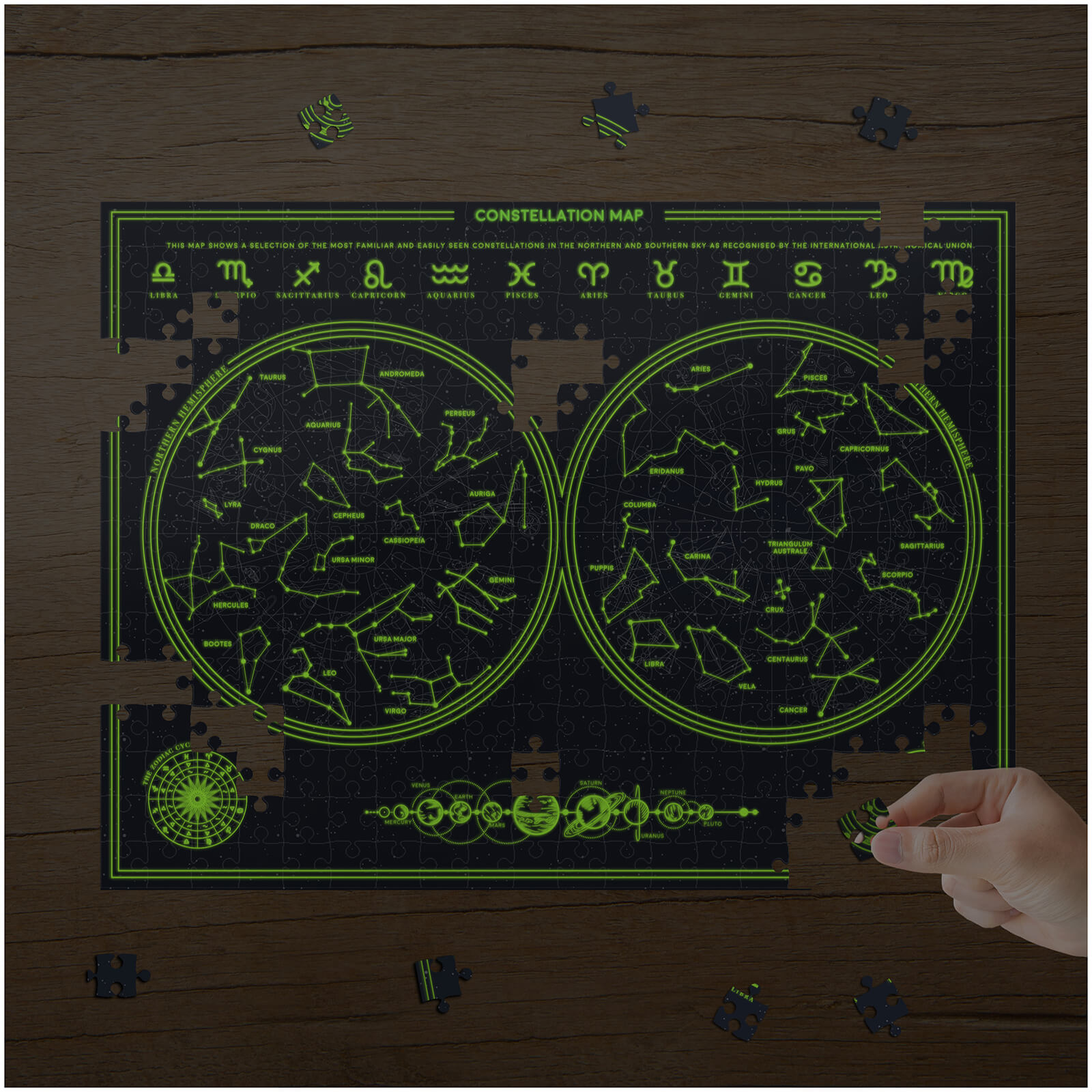 Gift Republic Glow in the Dark Constellation Puzzle