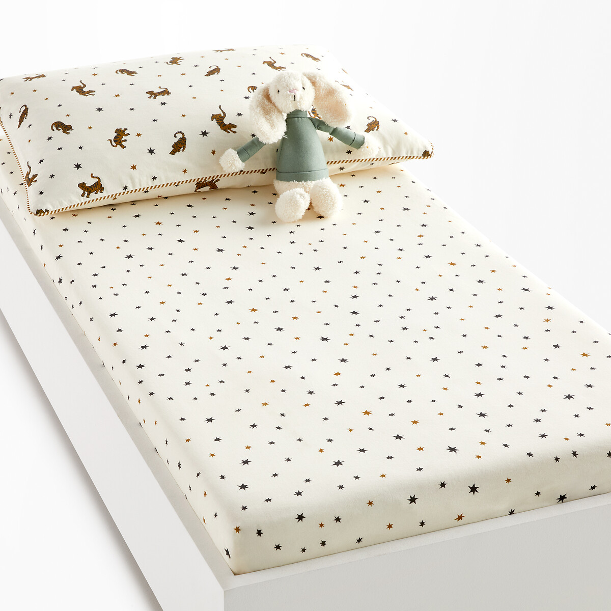 La Redoute Interieurs Tigris 50% Recycled Cotton Baby Fitted Sheet by La Redoute