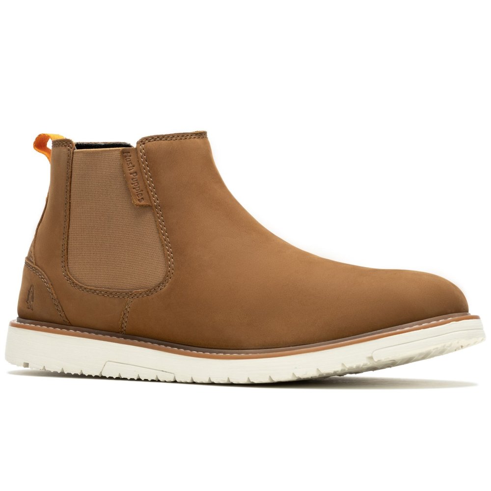 Hush Puppies Jenson Mens Chelsea Boots Colour: Tan, Size: 8