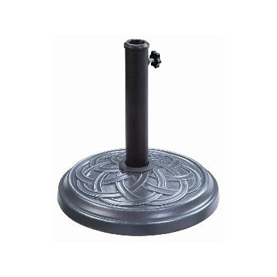 12kg Metal Effect Parasol Base for Garden Patio Parasol - Black