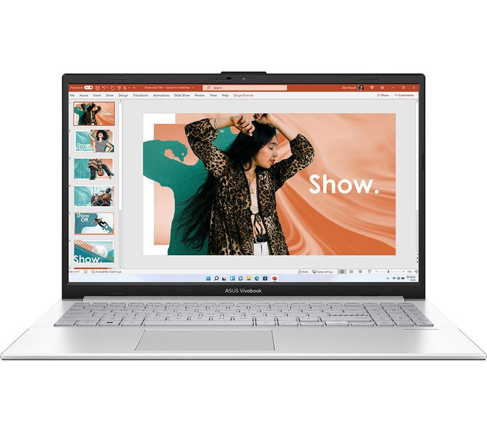  Vivobook Go 15 E1504fa Laptop, Amd Ryzen 5 7520u, 16gb Ram, 512gb Pcie Ssd, 15.6&quot; Full Hd Led, Amd Radeon, Windows 11 Home, Silver