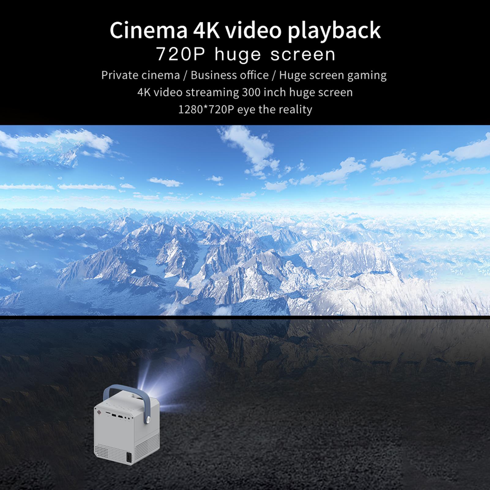 HONOR ELECTRONICS Portable Projector Android 9.0 High-Clear Large Screen Experience Hi-Fi Speaker - Turn Your white