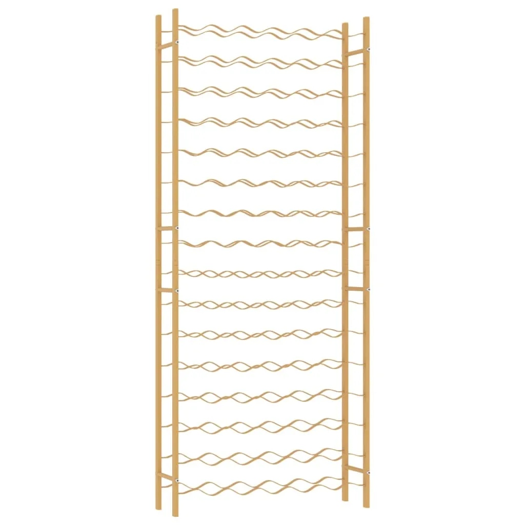 VidaXL Wine Rack for 96 Bottles Gold Metal