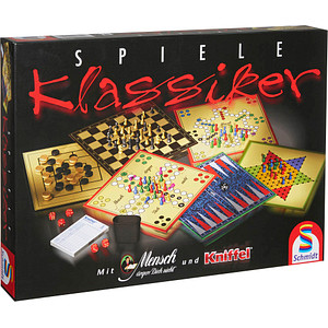 Schmidt Spiele 49120 - Spiele Klassiker: Kniffel, Schach, Me - Spiele 49120 NEW