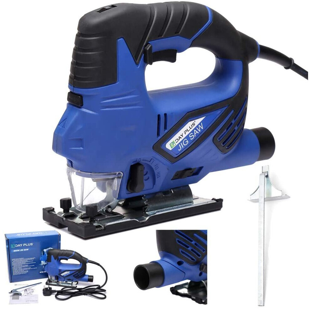 DAY PLUS 800W Electric Jigsaw with Laser Guide 3000spm 45 °to 45°Bevel 6 Speeds