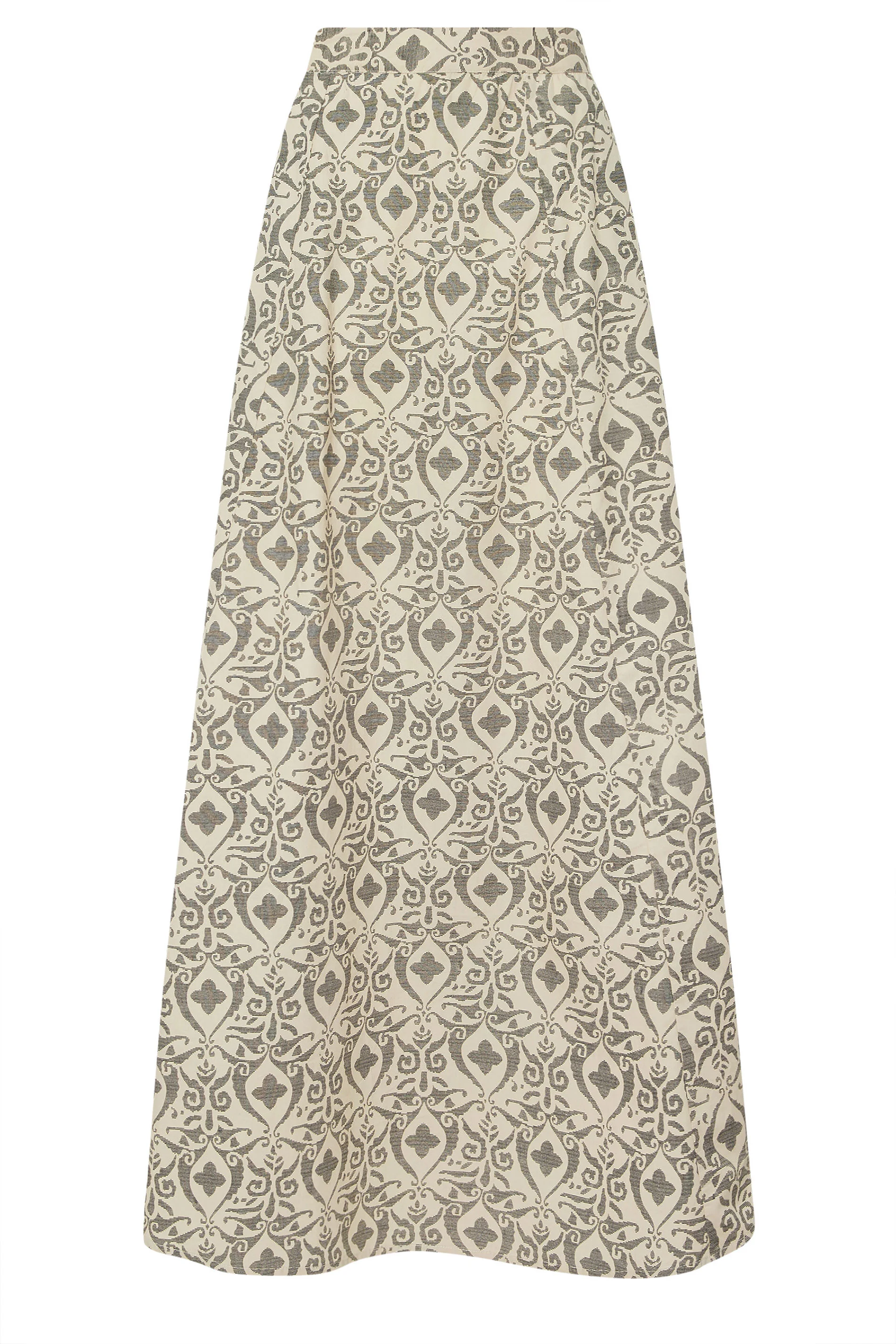  Tall Grey Aztec Print Maxi Skirt 8 | Tall Women's Maxi Skirts