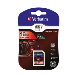 Verbatim Premium memory card 16 GB SDHC Class 10