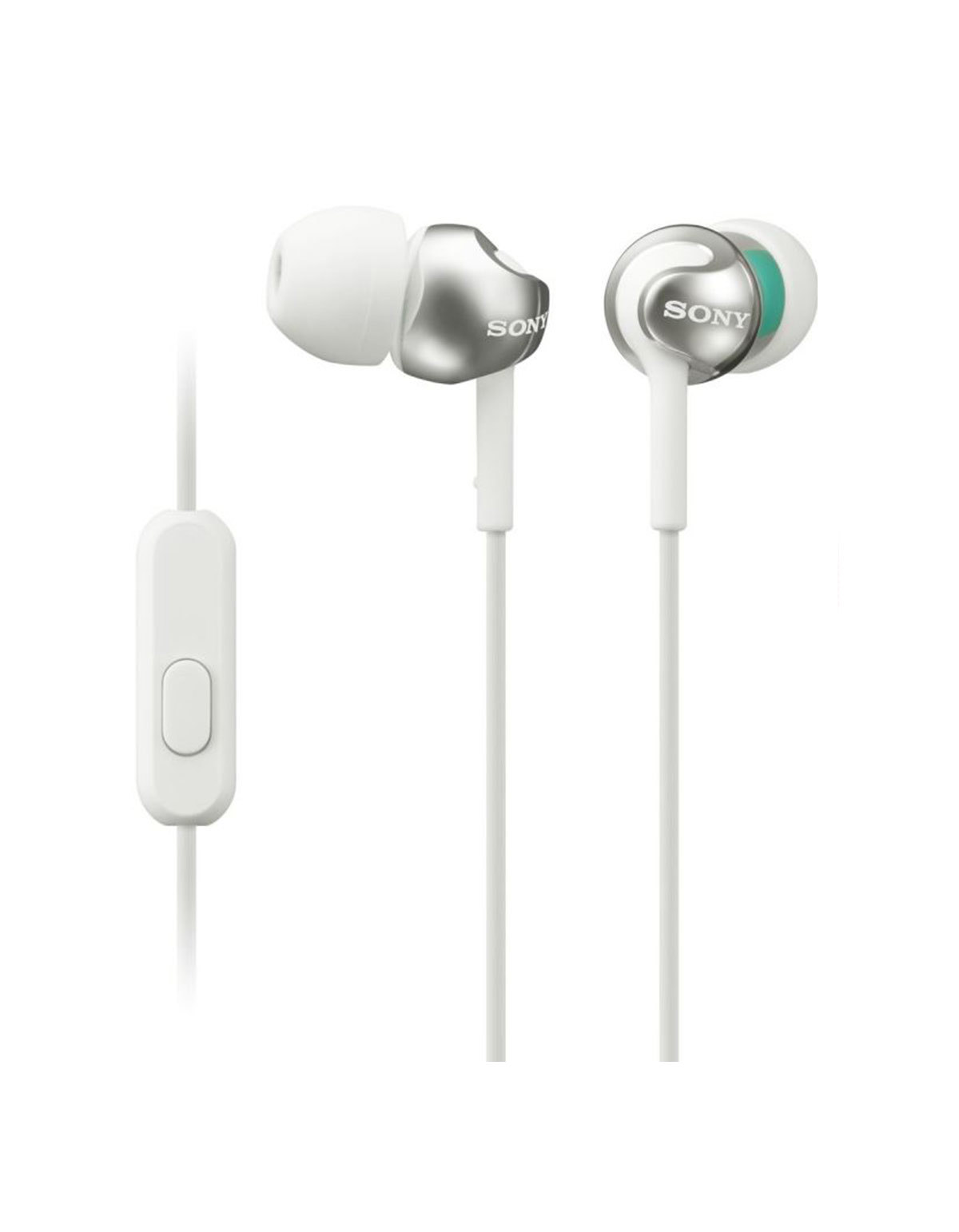 SONY MDR-EX110APW Headphones - White, White