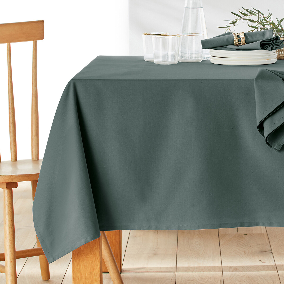 La Redoute Interieurs Scenario 100% Cotton Tablecloth with Anti-Stain Treatment by La Redoute