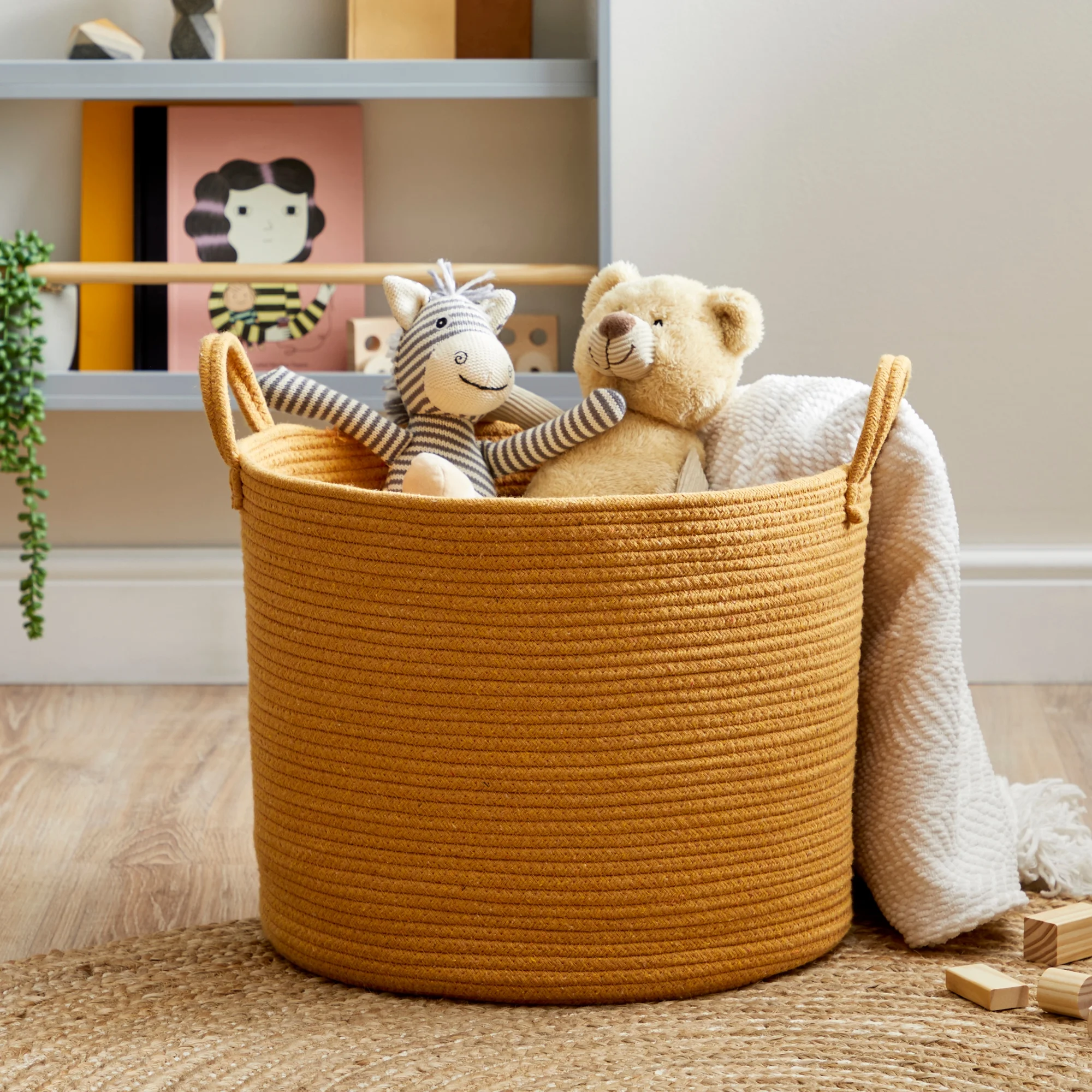 Dunelm Large Rope Basket Mustard (Yellow)
