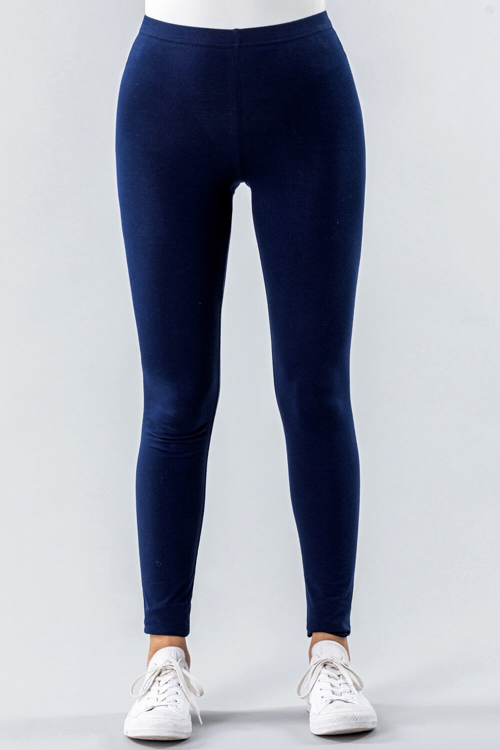 Roman Originals Roman Women's Stretch Plain Leggings|Size: 10|navy