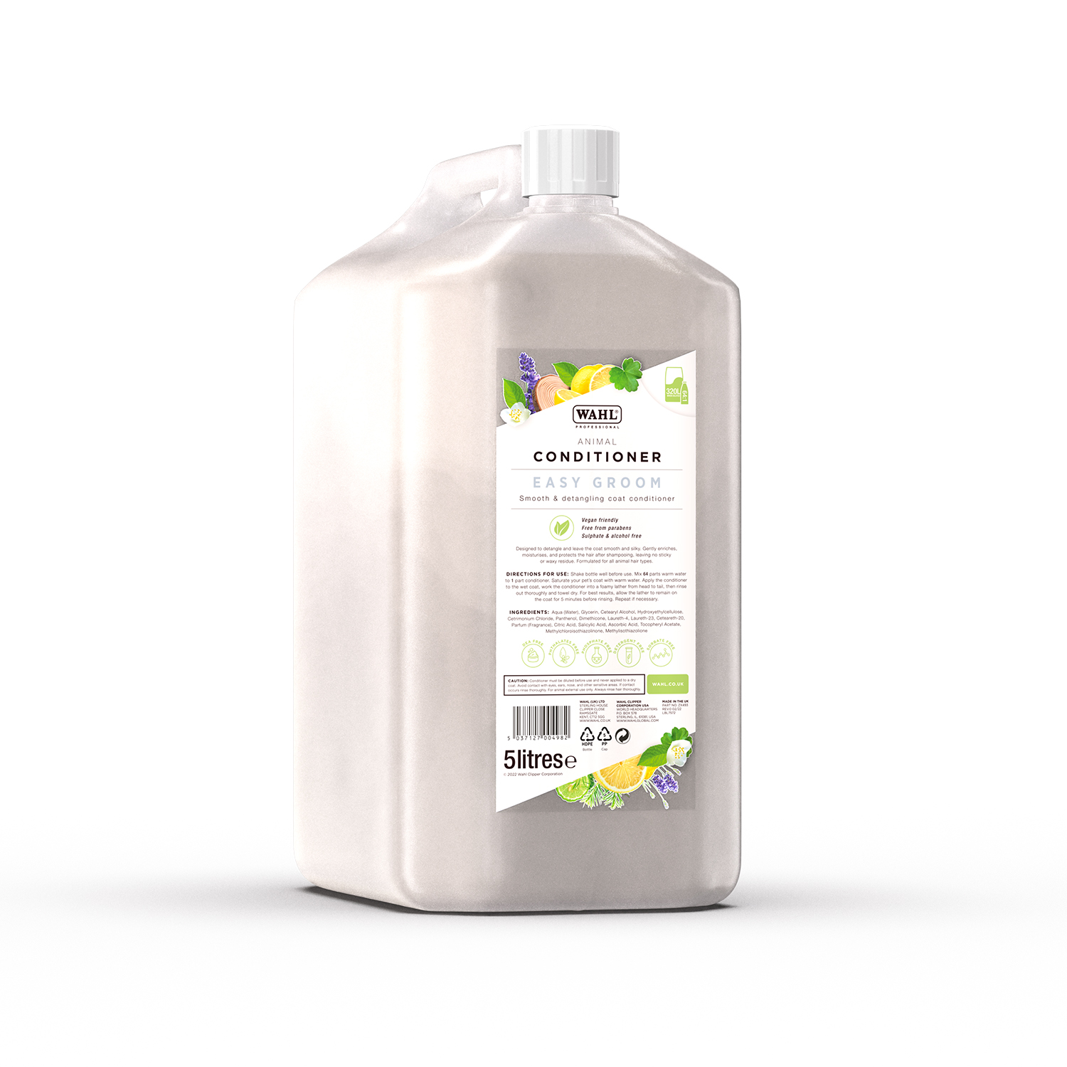 Professional Easy Groom Animal Conditioner, Size 5L