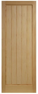 Fortia Unglazed Cottage Natural Pine Veneer Internal Timber Door, (H)2040mm (W)726mm (T)40mm
