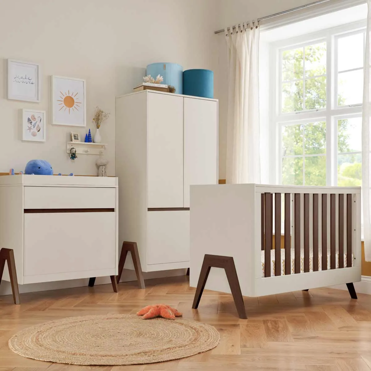  Fuori 3pc Mini Room Set - White Sand&#47;Warm Walnut