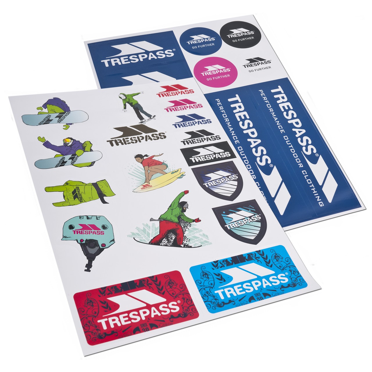 Trespass Unisex Die Cut Sticker Kit - Multicolour - One Size