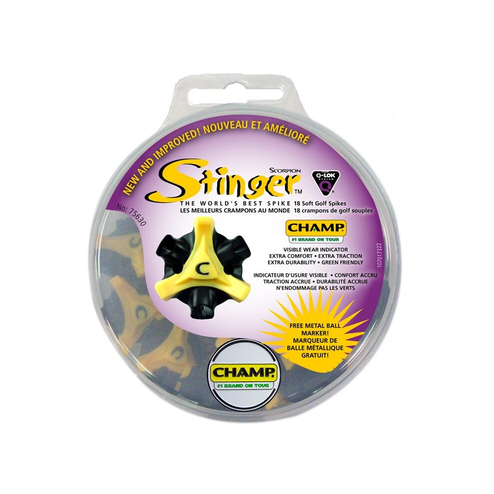 Champ Black and Blue 18 Q-Lok Stinger Spikes