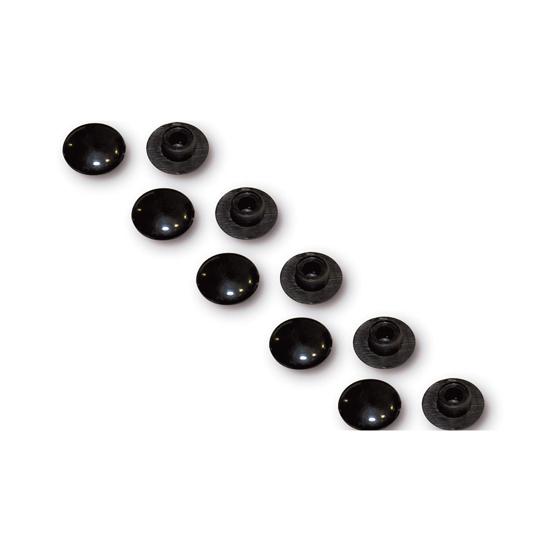HIGHWAY HAWK Cover caps plastic, black (10 pcs.) for Inbus M8, black