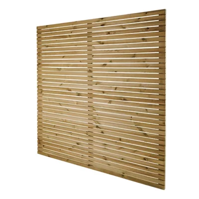 Klikstrom Lemhi Contemporary Closeboard Venetian Autoclave & Pressure Treated Wooden Fence Panel (W)1.8M (H)1.8M