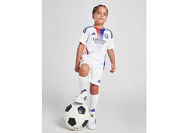 Adidas Olympique Lyon 2024/25 Home Kit Children - White